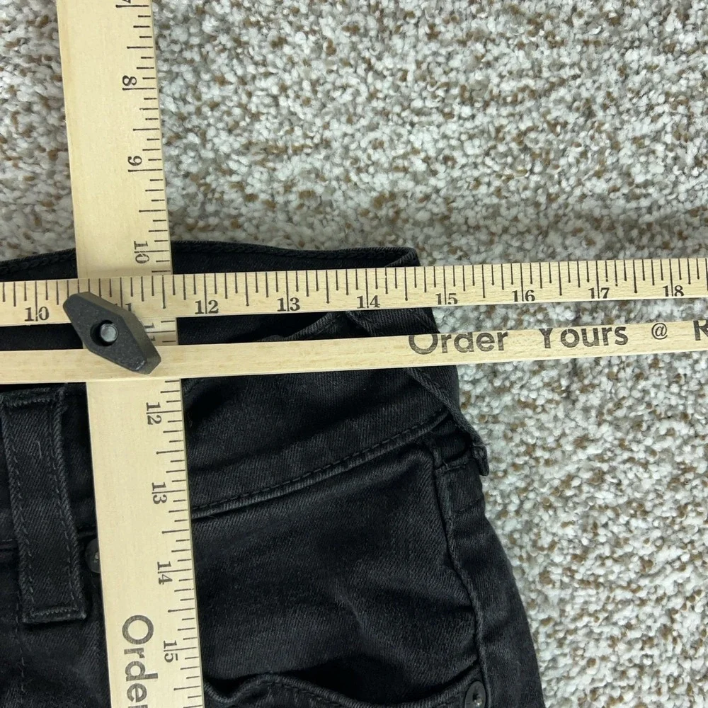 True Religion Jeans Mens 30x34 Black Geno Relaxed Slim Straight Stretch Denim